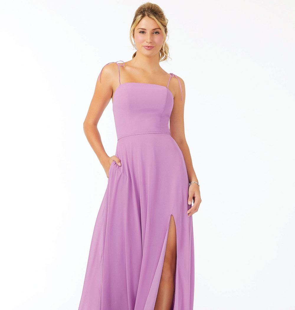 Models wearing pink J&B bridesmaids dresses