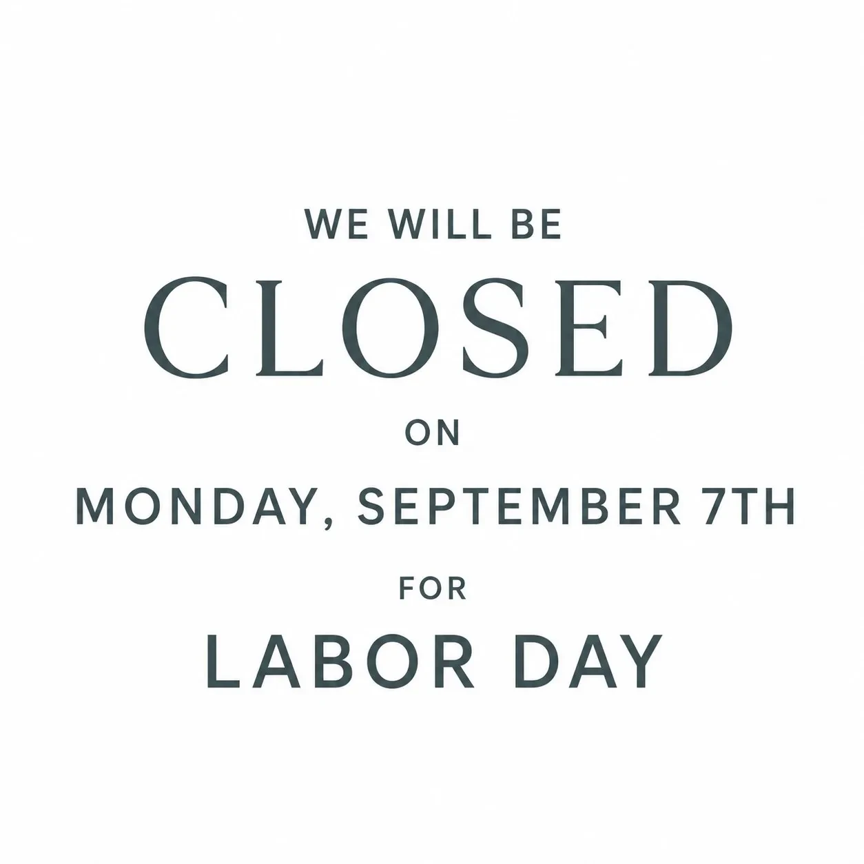 closed on labor day 2026