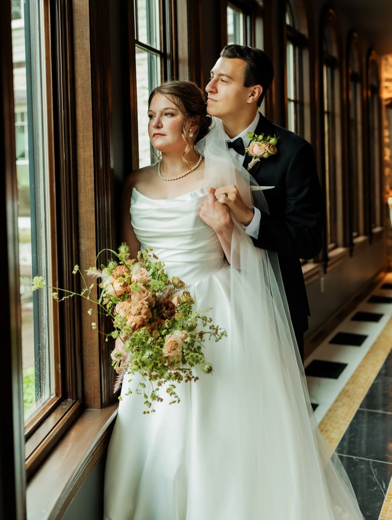 J & B Bridals bride on her wedding day