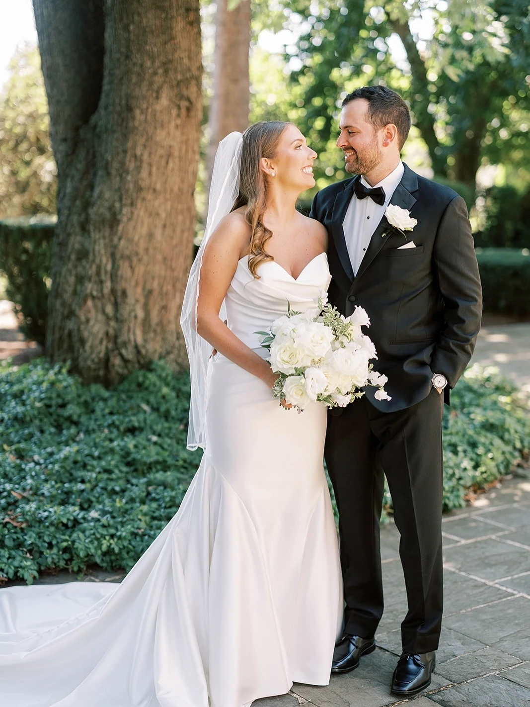 J & B Bridals bride on her wedding day