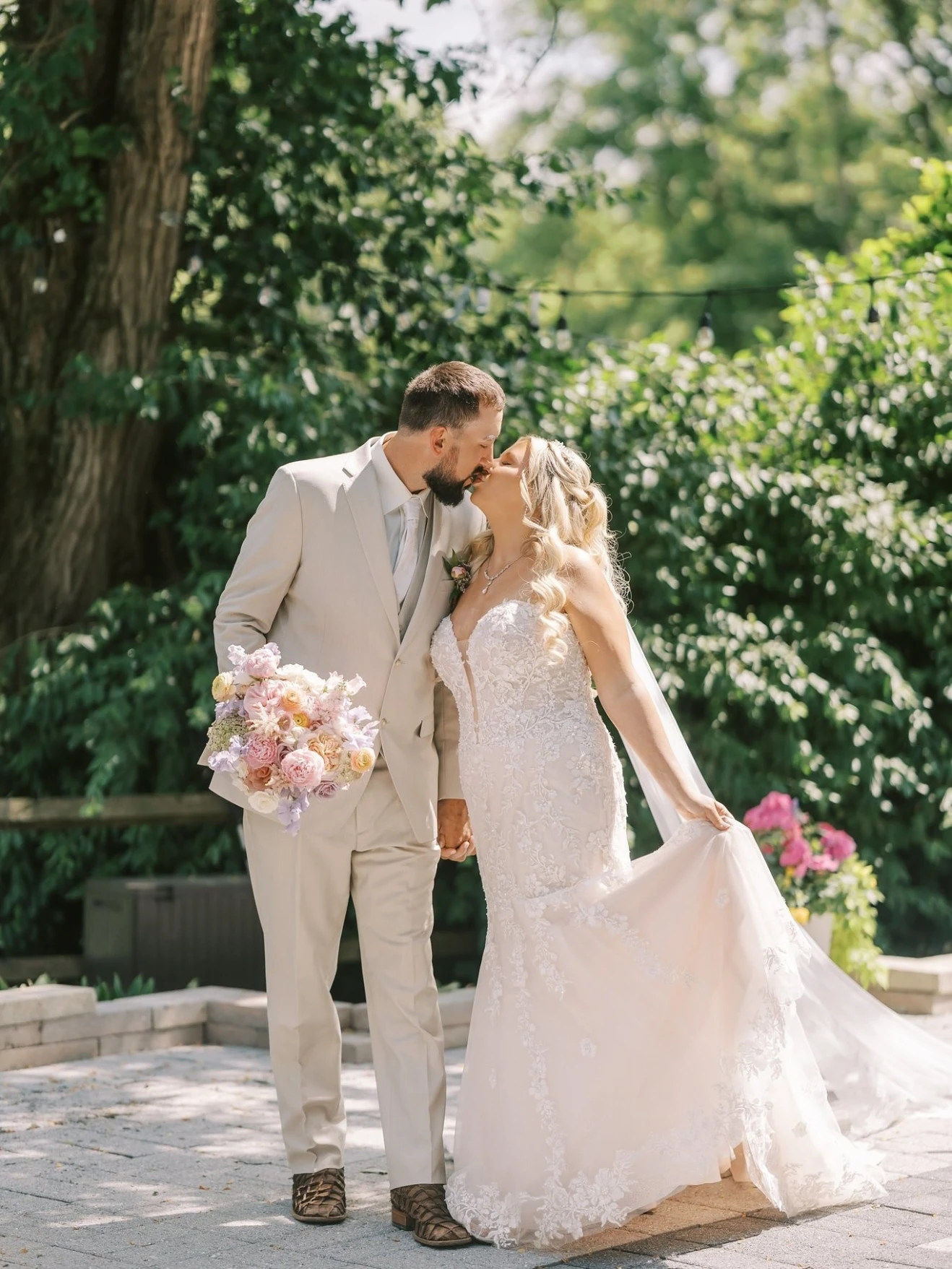J & B Bridals bride on her wedding day