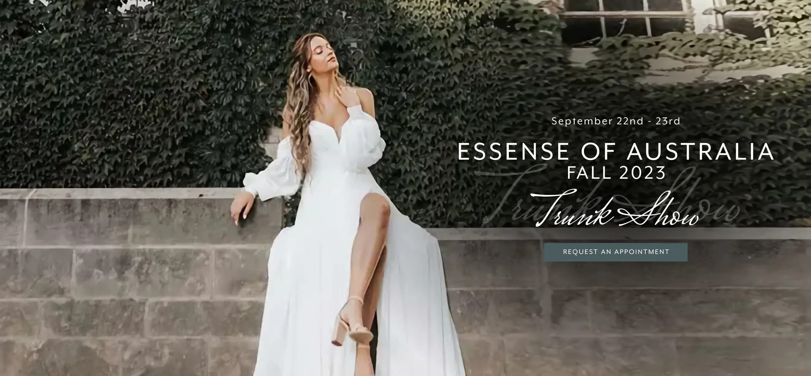 Essense of Australia Fall 2023 Trunk Show Banner Desktop