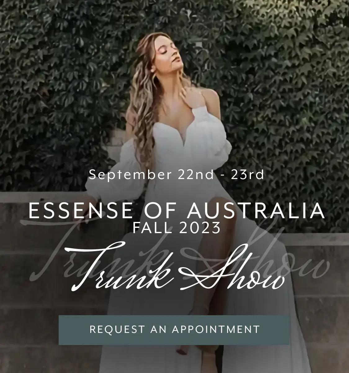 Essense of Australia Fall 2023 Trunk Show Banner Mobile