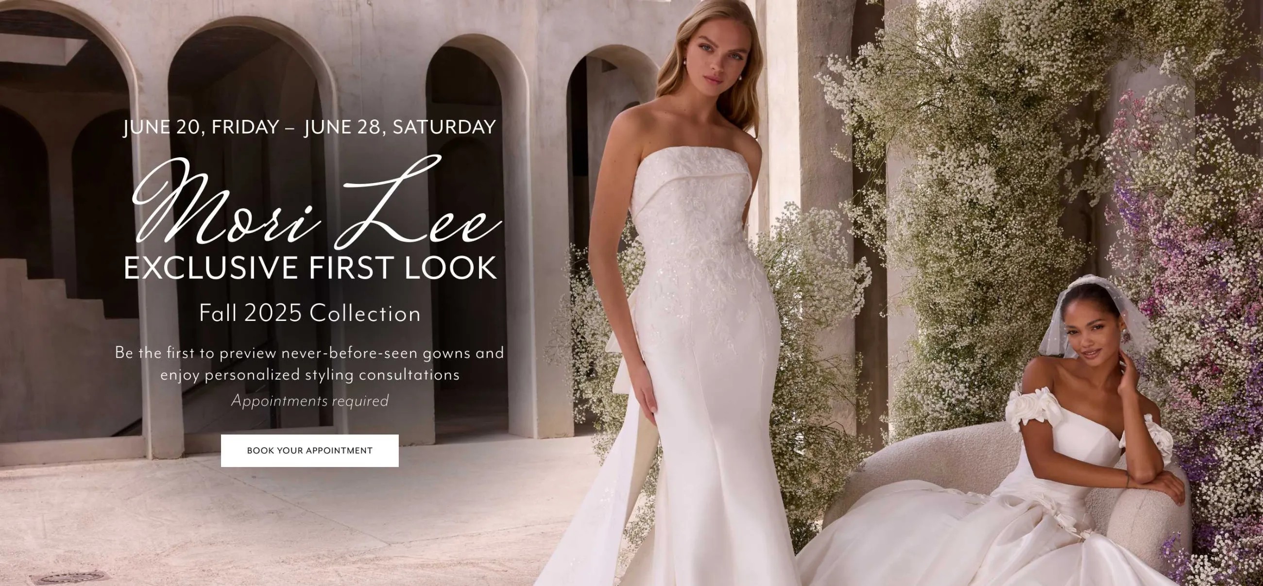 morilee fall 2025 trunk show banner