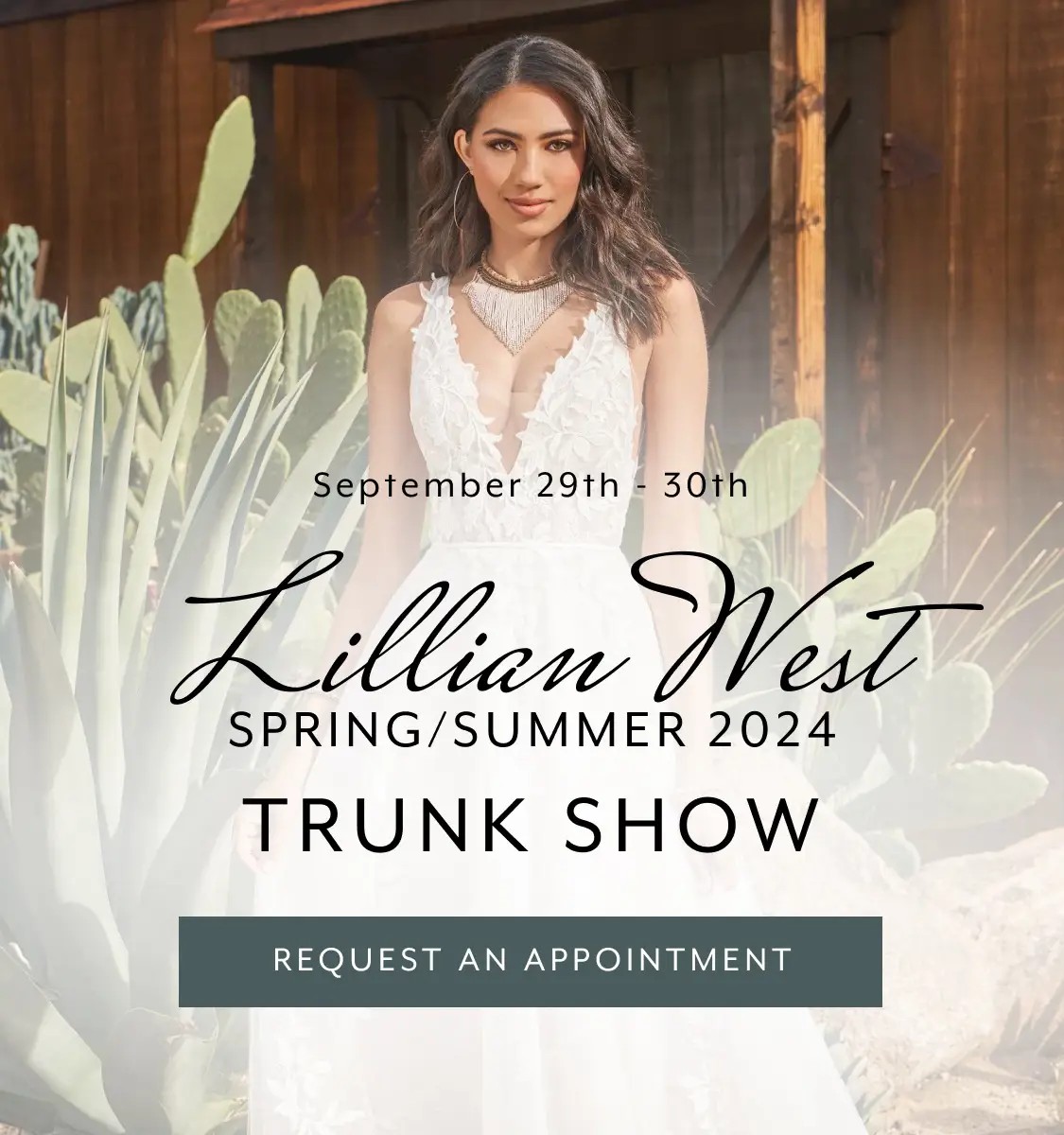 Lillian West Spring/Summer 2024 Trunk Show Banner Mobile